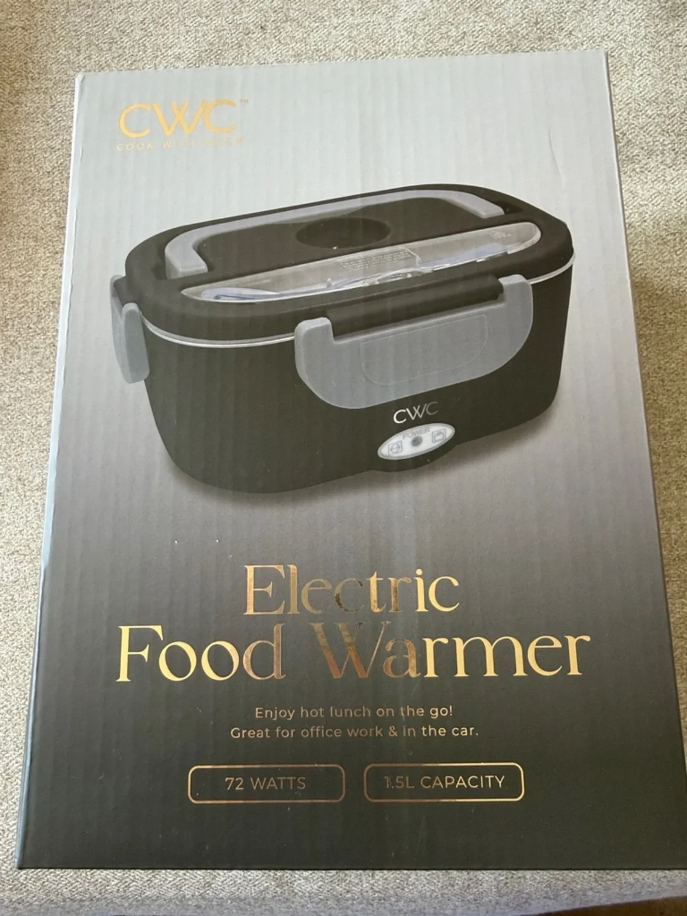 CWC Electric Food Warmer in Black and Gray